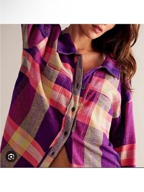 🙈SOLD🙈 Free People Plaid Shacket